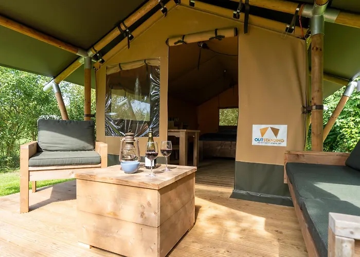 Safari Tent 2 Op Wellness En Stoltenborg Campo de lujo